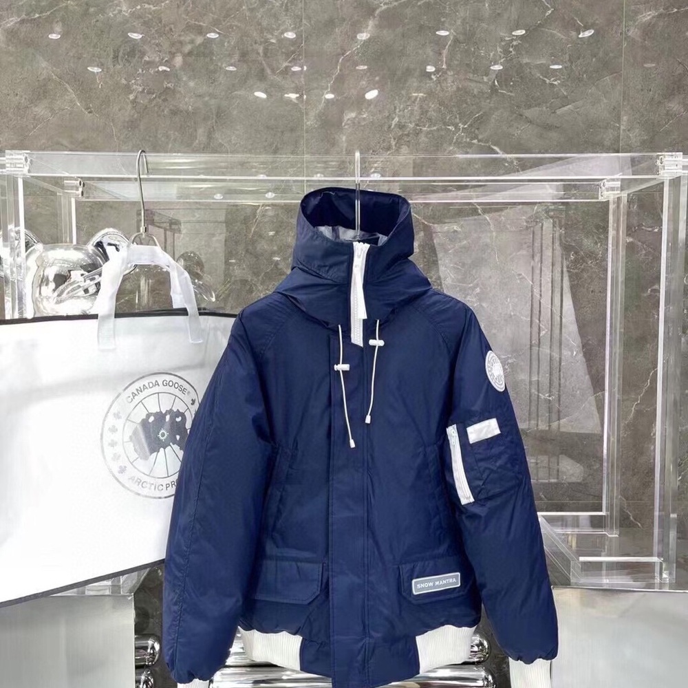 Canada Goose Dark Blue Hooded Puffer Jacket